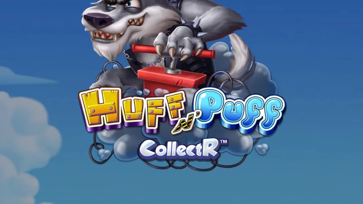 Gráficos vibrantes e porquinhos construtores no slot Huff n Puff CollectR